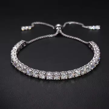VVS Moissanite Adjustable Tennis Bracelet